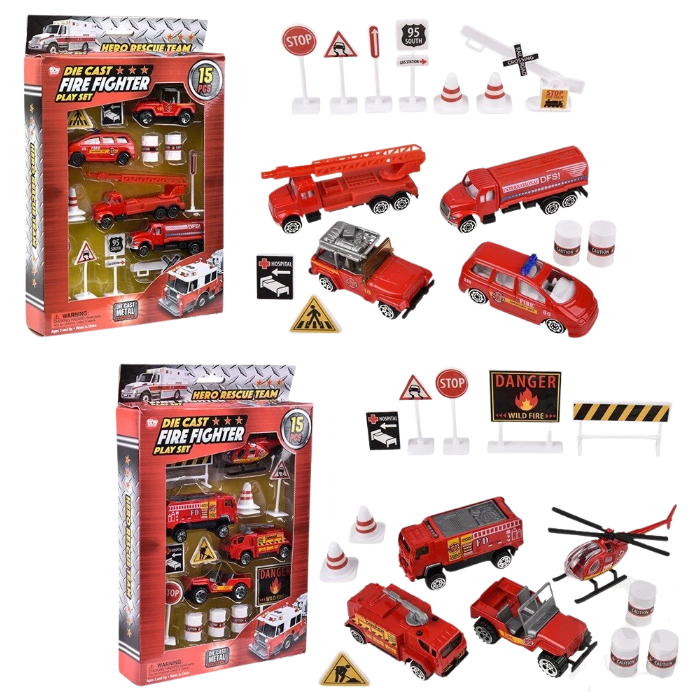 Die-Cast Fire Department Playset