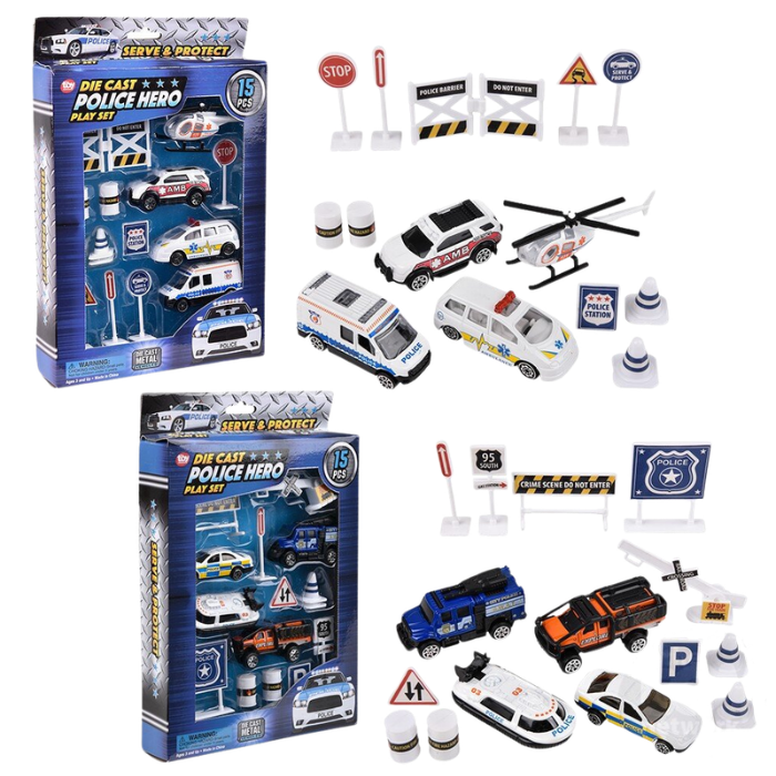 Die-Cast Police Play Set