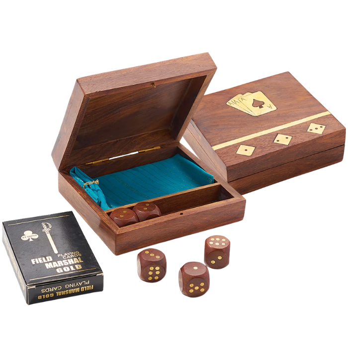 Handcrafted Rosewood Game Night Box
