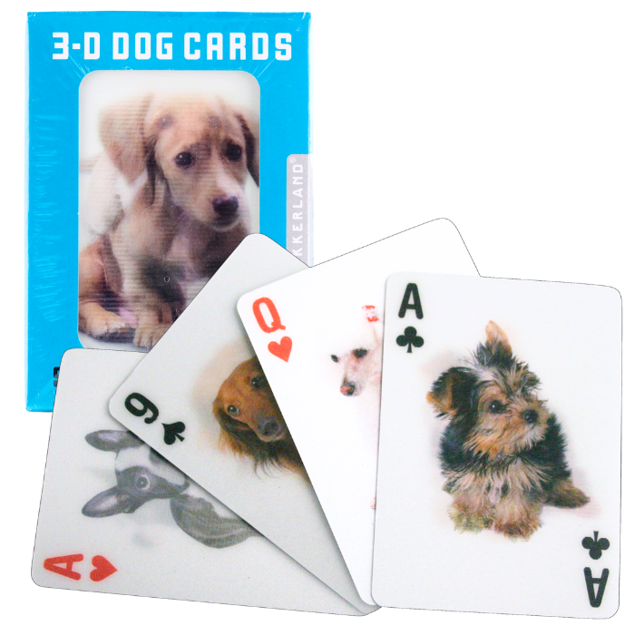 3-D Dog Playing Cards
