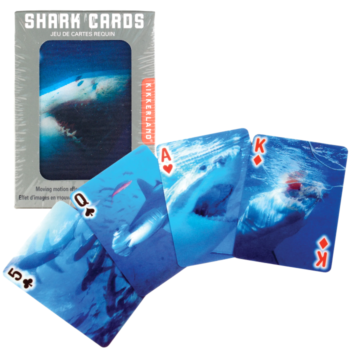 3D Shark Playing Cards