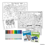 Color & Find Map Posters