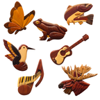 Wooden Intarsia Magnet