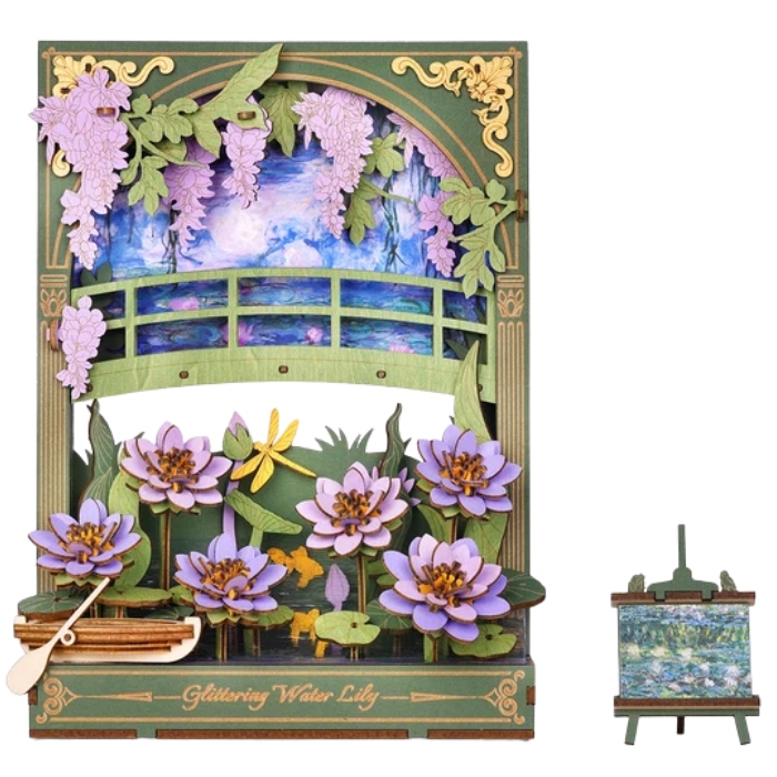 'Glittering Waterlily' Wooden Art Kit