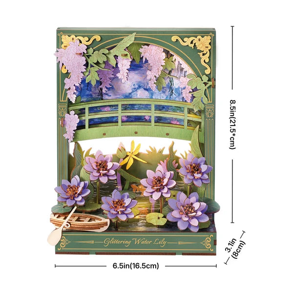 'Glittering Waterlily' Wooden Art Kit