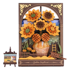 'Golden Sunflower' Wooden Art Kit