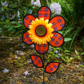 12" Plaid Sunflower Spinner