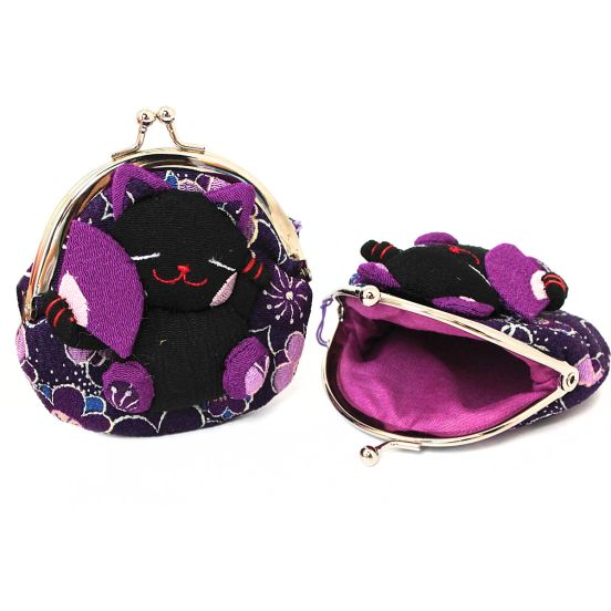 Purple Neko Coin Purse