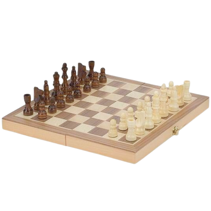 11" Wooden Folding Chess Set