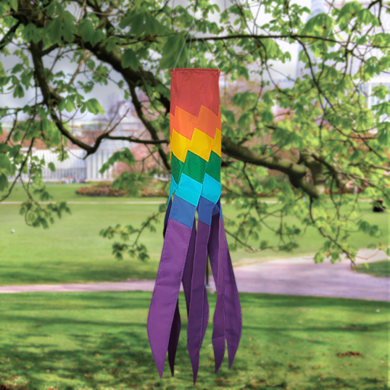 Fancy Rainbow Swirl Windsock