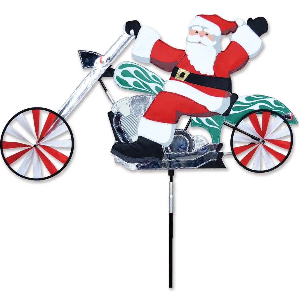 Santa Motorcycle Spinner