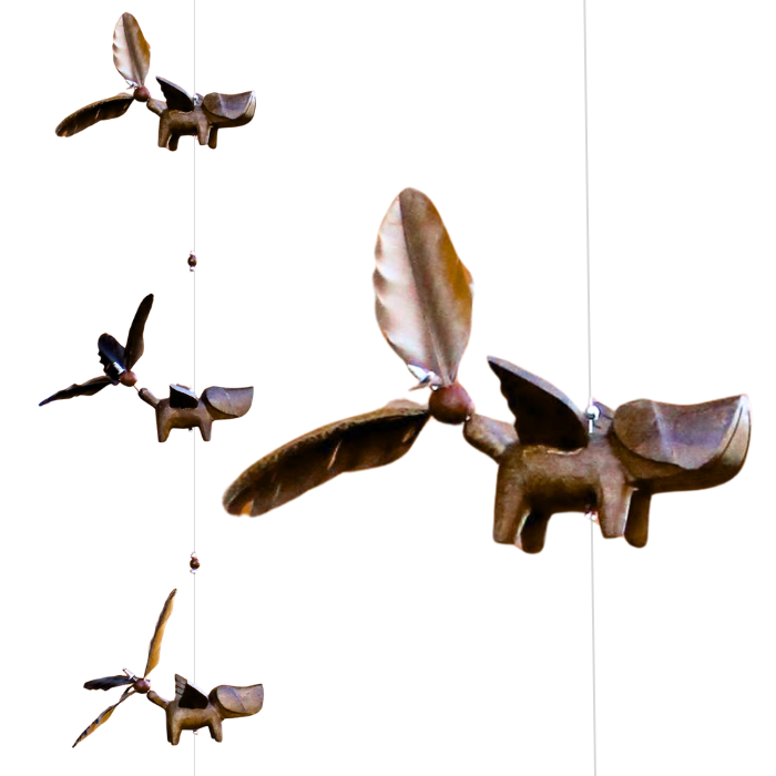 Wooden Animal Whirly Mobile