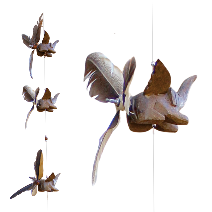 Wooden Animal Whirly Mobile