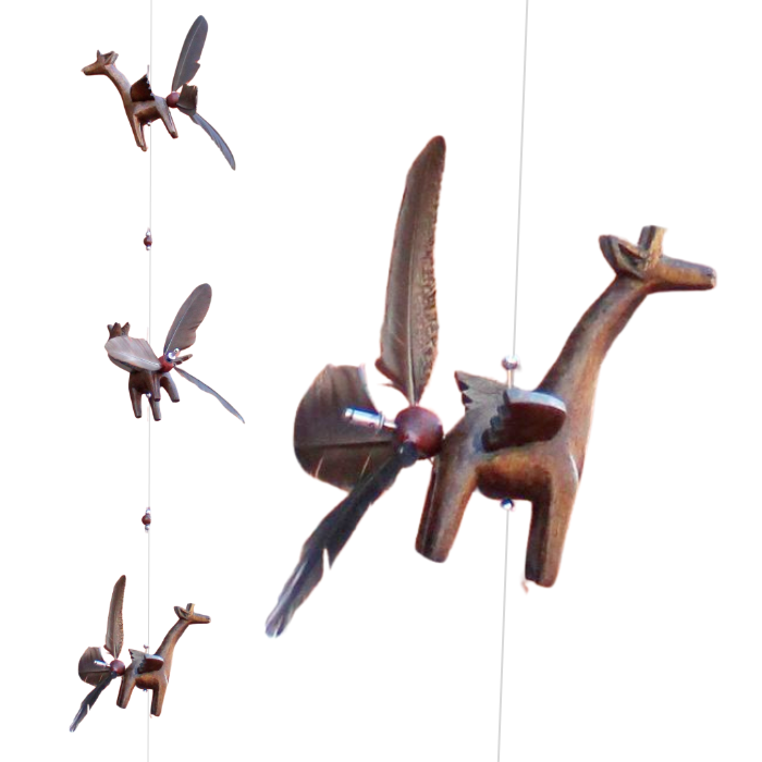 Wooden Animal Whirly Mobile
