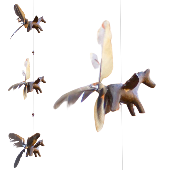 Wooden Animal Whirly Mobile