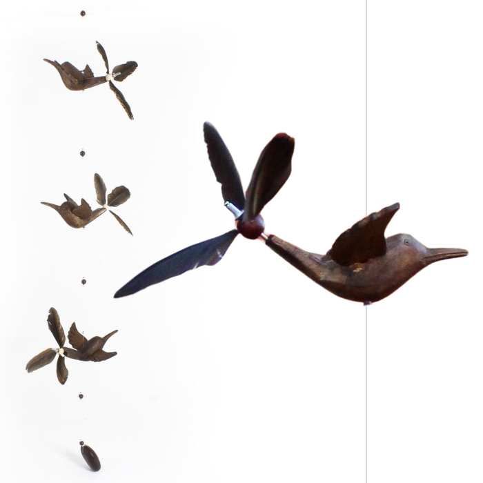Wooden Animal Whirly Mobile