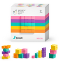 Pixio Magnetic Building Blocks - Neon Set