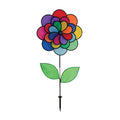 Triple Wheel Petal Flower w/ Leaves Lawn Spinner