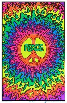 Psychedelic Peace Black Light Poster