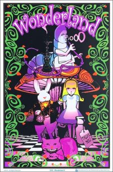 Wonderland Swirl Black Light Poster