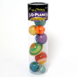 Glowing 3D Planets