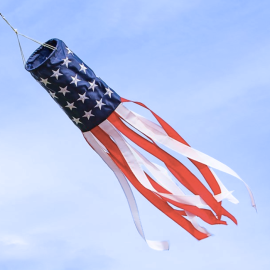 40" USA Embroidered Windsock