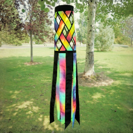 40" Jewel Diagonal Weave Windsock