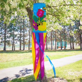 40" Floral Bee Windsock