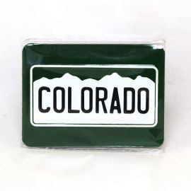 CO Tin License Plate Magnet
