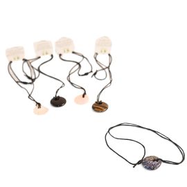 Circle Stone Pendant Necklace