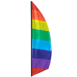 8.5-ft Rainbow Feather Banner