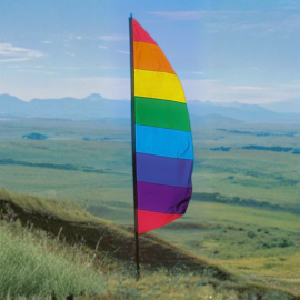 16-ft Rainbow Feather Banner
