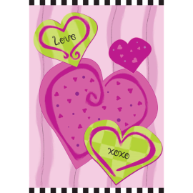 Hugs & Kisses Decorative Flag