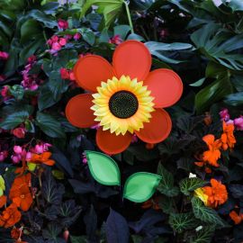 12" Red Sunflower Spinner