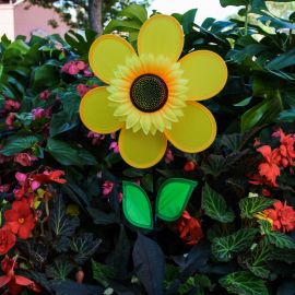 12" Yellow Sunflower Spinner