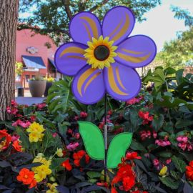 19" Purple Sunflower Spinner