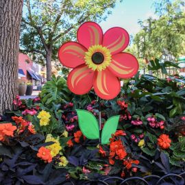 19" Red Sunflower Spinner