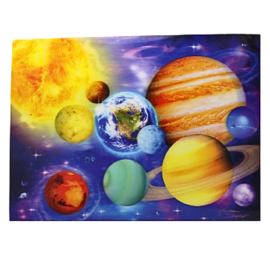3D Solar System Poster