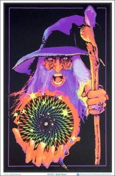Mystic Wizard Black Light Poster