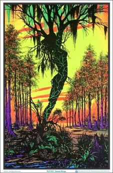 Swamp Mirage Black Light Poster