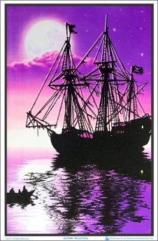 Ghost Ship Black Light Poster