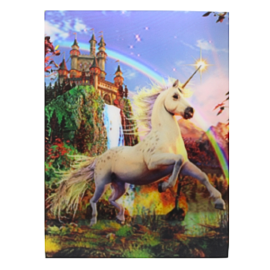 3D Unicorn Poster