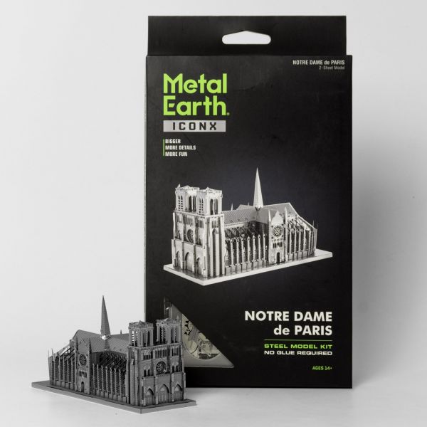 Fascinations ICONX Notre Dame Cathedral Laser Cut 3D Metal Model Kit 